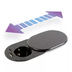   Rejtett, beépíthető konnektor + USB + Type-C - "Slide it" technológiával