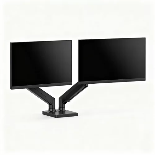 Monitor&TV tartókonzol - dupla karos, teleszkópos - asztallapra rögzíthető - 45 cm, 32"