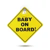 Tapadókorongos "Baby on Board" tábla - 12,7 x 12,7 cm