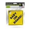 Tapadókorongos "Baby on Board" tábla - 12,7 x 12,7 cm