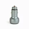 Autós szivargyújtó adapter Type-C PD és USB aljzattal, gyorstöltéssel - feszültségkijelzéssel - 48W