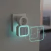 Digitális elem- és vezeték nélküli csengő - Kinetic - 220-240V AC aljzat - fehér - kék LED