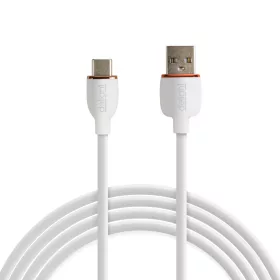 Adatkábel - Type-C / USB-A - fehér - 1 m - 2.4A - 12 W