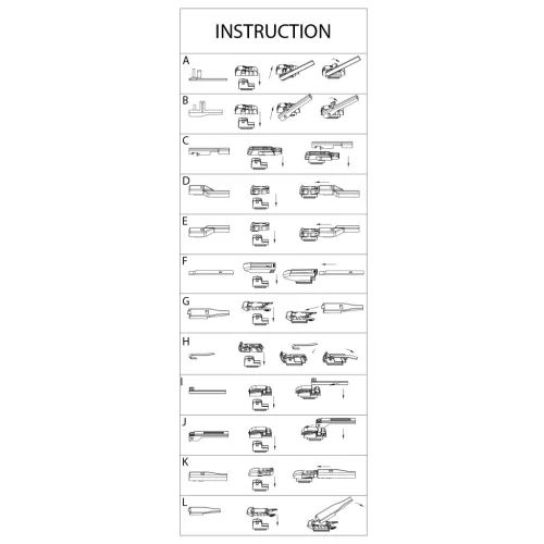 Ablaktörlő 24"/60 cm - 10 db adapterrel