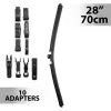 Ablaktörlő 28"/70 cm - 10 db adapterrel