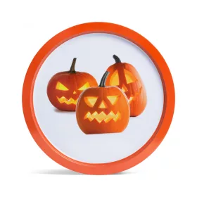Halloween-i tálca - tök - fém - 31 cm