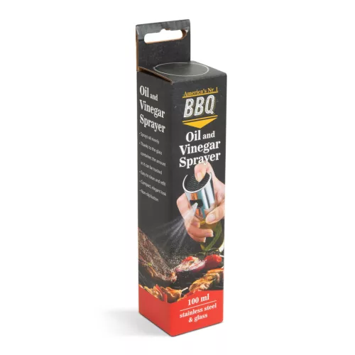 Olaj és ecet permetező spray - rozsdamentes acél, üveg - 100 ml