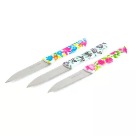   Konyhai kés készlet - 16 cm - virág mintás - 3 db / csomag