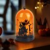 Halloween-i LED dekor - narancs - 3 x AAA - 8 x 12,5 cm