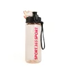 Sport kulacs - műanyag, átlátszó - 600 ml - 3 színben