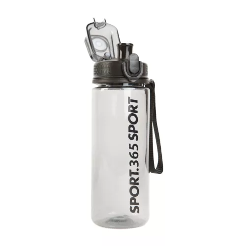 Sport kulacs - műanyag, átlátszó - 600 ml - 3 színben