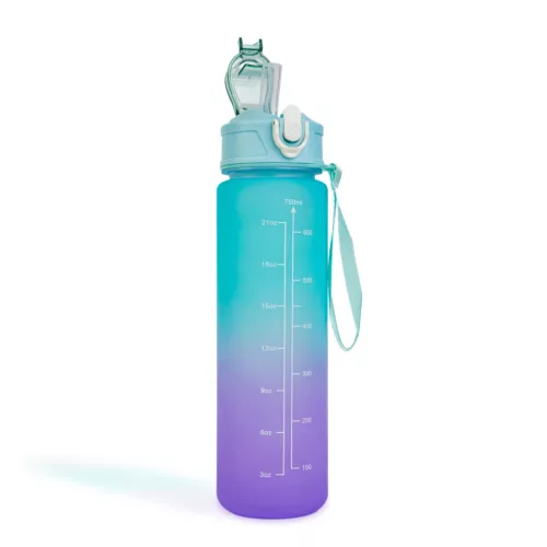Sport kulacs - 750 ml - opálos - kék-lila színátmenetes