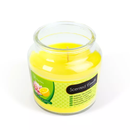Illatgyertya - csupor fedővel - édes citrom & bazsarózsa - 310 g