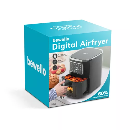 Olaj nélküli fritőz - 220-240 V - 1450W - 5 L - érintőgombos