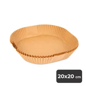   Air fryer sütőpapír - olaj nélküli sütőhöz - négyzet - 20 cm - 50 db / csomag