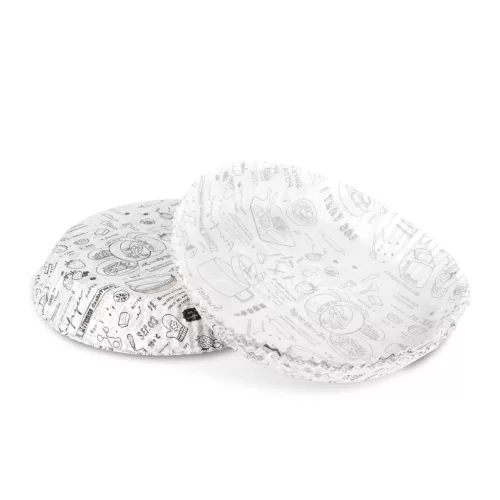 Air fryer sütőpapír - olaj nélküli sütőhöz - mintás, kör - 23 cm - 50 db / csomag