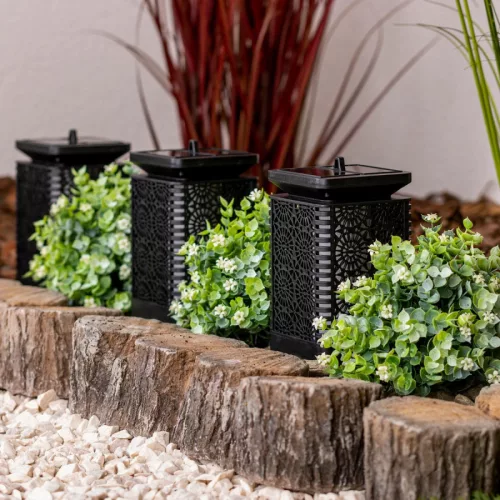 MasterLED Dekoratív napelemes négyzet alakú lánglámpa