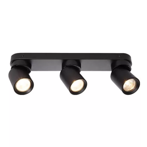 MasterLED Timo GU10 foglalatú 3-as fekete mennyezeti lámpa