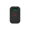 MasterLED gyorstöltő 20 W-os 1 x USB-C  1 x USB-A fekete adapter