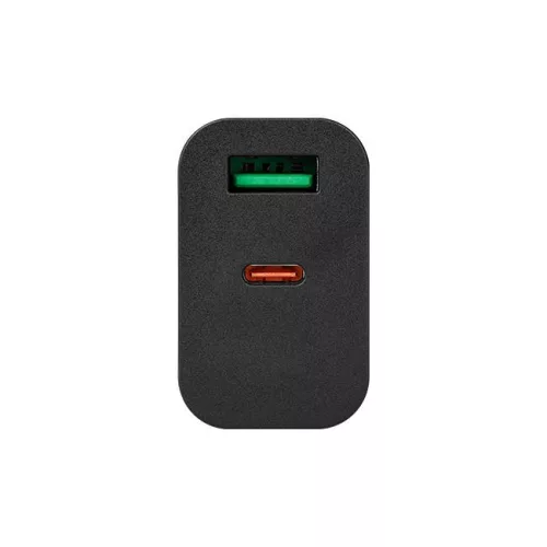 MasterLED gyorstöltő 20 W-os 1 x USB-C  1 x USB-A fekete adapter