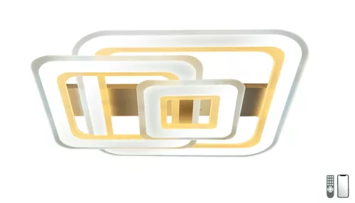 Lucero Marshall 140 W-os 50 cm átmérőjű fehér LED távirányítós és mobil applikációval vezérelhető mennyezeti lámpa