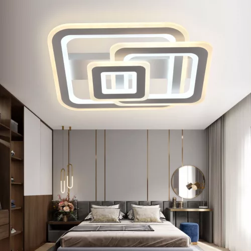 Lucero Marshall 140 W-os 50 cm átmérőjű fehér LED távirányítós és mobil applikációval vezérelhető mennyezeti lámpa