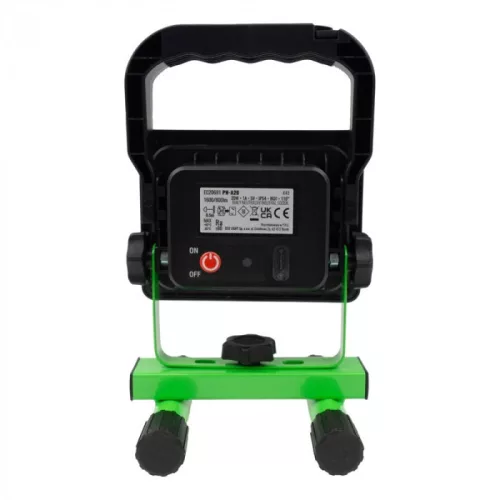 EcoLight 20 W-os natúrfehér hordozható LED reflektor újratölthető akkumlátorral