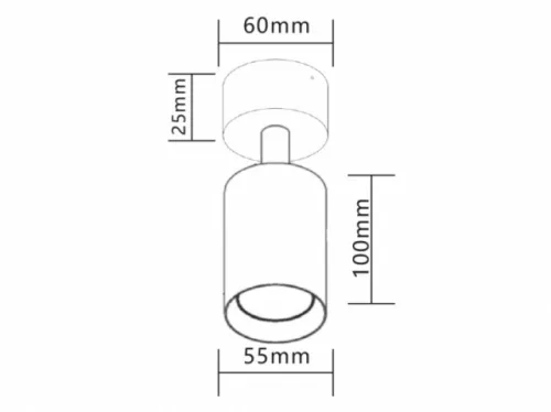 MasterLED Bardo GU10-es foglalatú fekete mennyezeti lámpa