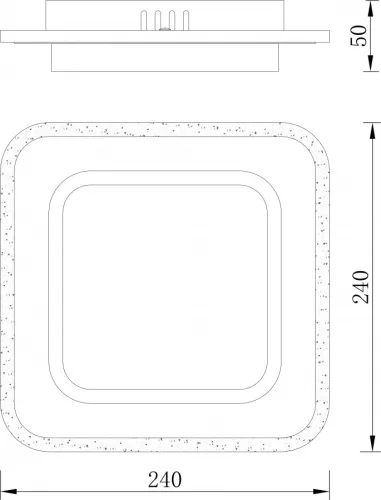 MasterLED Galaxis Falcon 35 W-os 24x24x5 cm fekete-fehér LED távirányítós mennyezeti lámpa