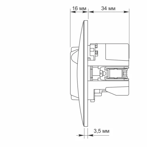 Videx Binera fekete színű süllyesztett földelt csatlakozó aljzat + 1-1 db USB csatlakozóval USB-C csatlakozóval (20/120)