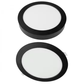   Ecolight 24W-os, kerek alakú, CCT, fekete, süllyesztett és felületre szerelhető lámpa