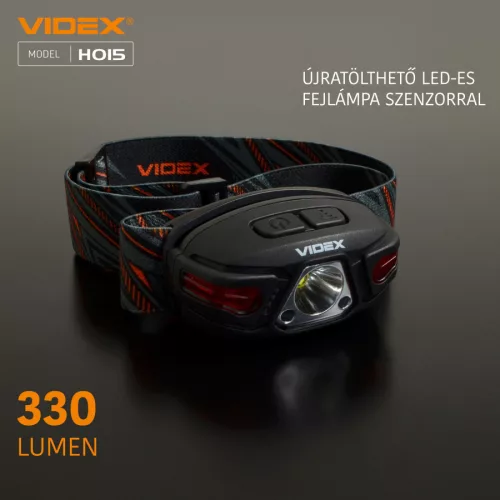 Videx LED Fejlámpa natúrfehér újratölthető akkumulátorral H015