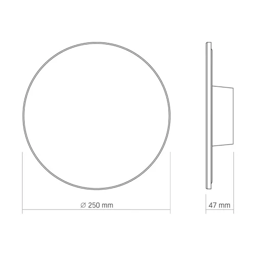 Videx WL03 LED fali lámpa 18W IP65 3000K-4000K-6500K Fekete