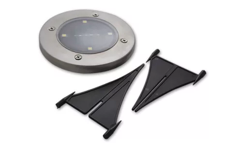 MasterLED Földbe szúrható 0 4 W-os kerek napelemes lámpa 4 SMD