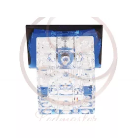   Strühm Lilyum kék szögletes süllyesztett lámpatest G4-es foglalattal