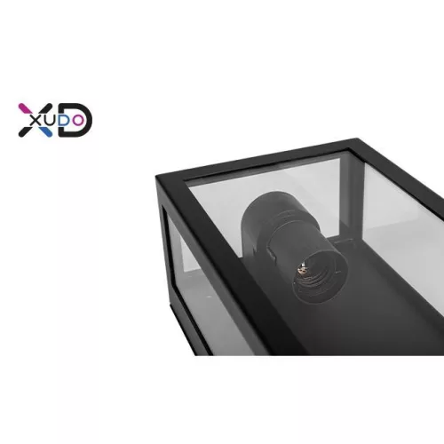 MasterLED Kerti oldalfalra helyezhető fekete színű lámpa E27-es foglalattal IP44-es védettséggel