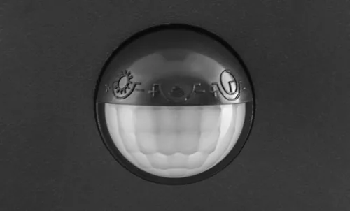 MasterLED Loreto 9W-os natúr fehér fekete színű oldalfali lámpa mozgásérzékelővel