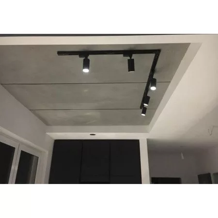 MasterLED Tangi fekete 1 fázisú sínre szerehető lámpa keret GU10-es foglalattal