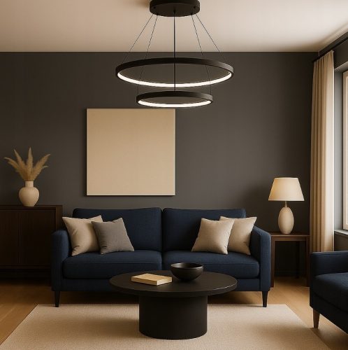 MasterLED Lynx LED csillár 40/60cm 64W fekete