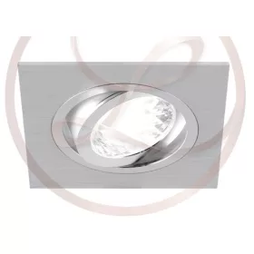   Strühm Alum négyzet alakú spot keret ezüst GU10-es foglalattal