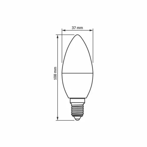 Videx C37 LED izzó 7 W-os natúr fehér E14-es foglalattal