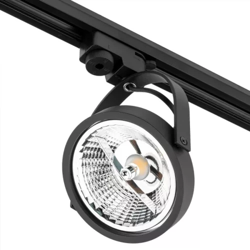 MasterLED Leon fekete sínre szerehető lámpa keret AR111-es foglalattal