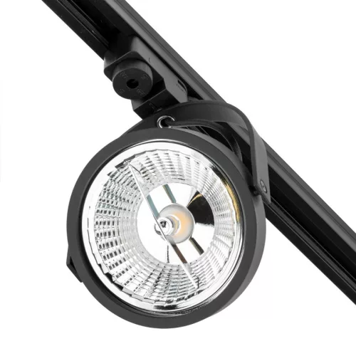 MasterLED Leon fekete sínre szerehető lámpa keret AR111-es foglalattal