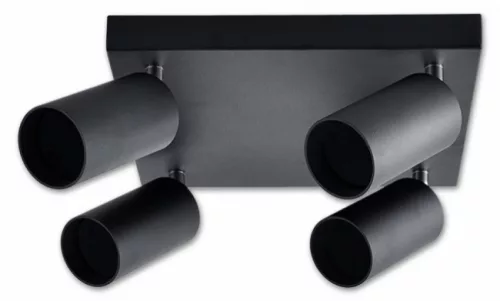 MasterLED Bardo GU10 foglalatú 4-es fekete mennyezeti lámpa