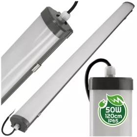   Berge LEO 50 W-os falon kívüli 120 cm-es antracit színű por- és páramentes lámpa IP65 5000K 5000lm