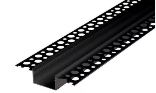MasterLED Gipszkartonba süllyeszthető aluprofil 20 mm széles 2 méteres szál fekete