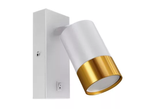 Strühm Puzon WILL GU10 foglalatú fehér-arany fali lámpa