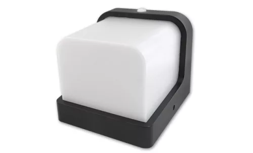 MasterLED Corgi 12 W-os 170x170x146cm-es natúr fehér fekete oldalfali lámpa mozgásérzékelős