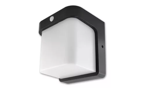 MasterLED Corgi 12 W-os 170x170x146cm-es natúr fehér fekete oldalfali lámpa mozgásérzékelős