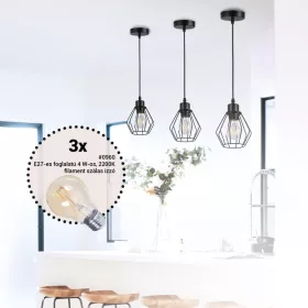   MasterLED Otto 3xE27-es foglalatú mennyezeti lámpa 3 db filamentszálas izzóval